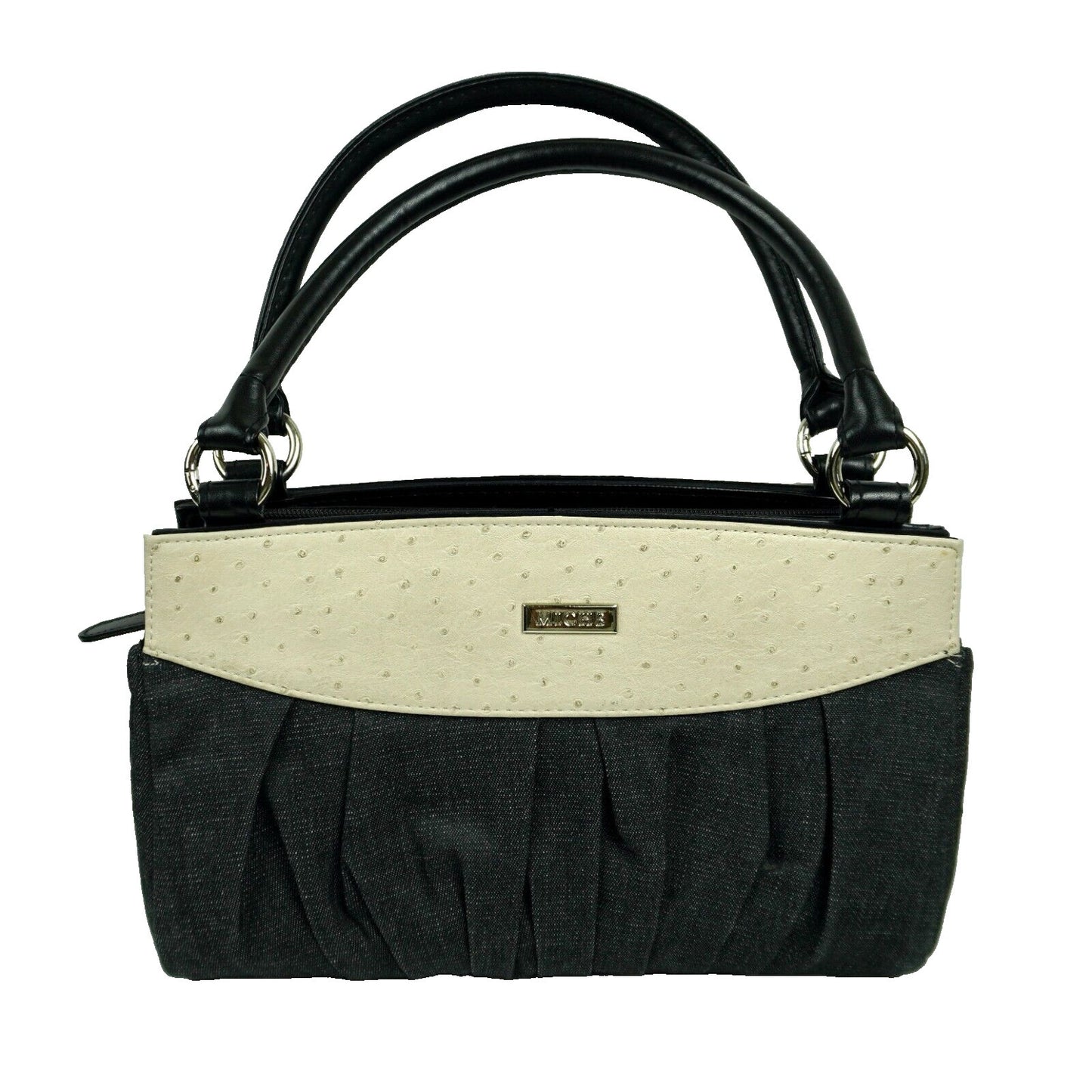 Miche Deniece Hand Bag Women Classic Shell Retired Dark Denim Ostrich Leather