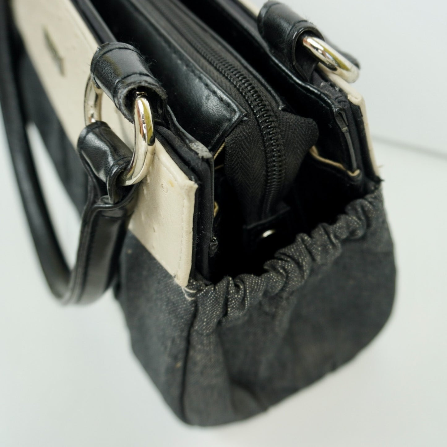 Miche Deniece Hand Bag Women Classic Shell Retired Dark Denim Ostrich Leather